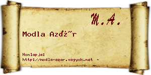Modla Azár névjegykártya